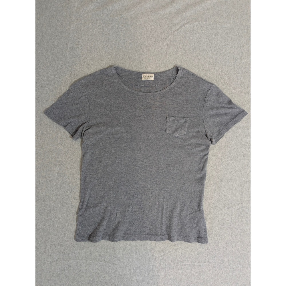 ALLSAINTS Gray Heathered Crew Neck Pocket T Shirt Womens XS Made in Portugal